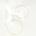 Anthropologie Jewelry | Anthropologie 14 K Gol Delicate Hoop Earring | Color: Gold | Size: 1.75”