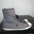 Converse Shoes | Converse Hi-Top Glitter Shoes | Color: Silver | Size: 9.5