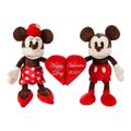 Disney Toys | Disney Mickey And Minnie Mouse 2022 Valentine Magnetic Heart Plush Set | Color: Red | Size: 8'' H (Seated)