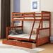 Fortunate Twin over Full Solid Wood Standard Bunk Bed by Harriet Bee Wood in Brown | 67 H x 57 W x 79.5 D in | Wayfair