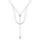 VONALA Arrow Layered Necklace 925 Sterling Silver Loving Heart Cupid's Arrow Pendant Bow and Arrow Necklace Valentine's Day Jewellery Gifts for Women Girls