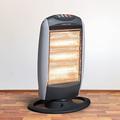 Albert Austin Oscillating Halogen Heater | 3 Temperature Settings | Low Energy Heater for Home and Office | Portable Electric Heater | Safety Tip Over Switch | Halogen Heater with Carry Handle