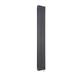 Milano Windsor - 1200W Traditional Anthracite Cast Iron Style Vertical Triple Column Electric Radiator with Touchscreen Wi-Fi Thermostat and Chrome Cable Cover - 1800mm x 290mm