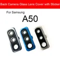 Lentille en verre de caméra arrière avec autocollant adhésif pour Samsung Galaxy A50 SM-A505FD