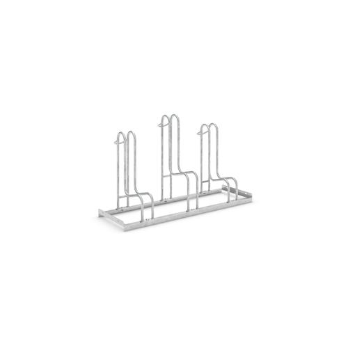 Hochwertiger Fahrradständer Standparker 4053 BR | Sicherer Radständer für Fahrräder mit breite Reifen| einseitig für 3 Fahrräder | Stahl verzinkt