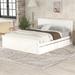 Queen/King Size Wooden Platform Bed with 4 Storage Drawers