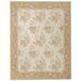 Green/Pink 120 x 96 x 0.25 in Area Rug - Bokara Rug Co, Inc. Floral Hand-Knotted Area Rug in Pink/Green/Beige | 120 H x 96 W x 0.25 D in | Wayfair