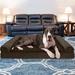 FurHaven Plush & Suede Memory Top Sofa Dog Bed Metal in Brown | 9.5 H x 53 W x 40 D in | Wayfair 65636081