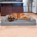 FurHaven Plush & Suede Orthopedic Sofa Dog Bed Metal in Gray | 9.5 H x 53 W x 40 D in | Wayfair 45636087