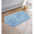 Ivy Bronx Almarine Absorbent Cotton Soft Bath Rug 100% Cotton in Blue | 34 H x 21 W x 0.5 D in | Wayfair B6C0725E552D46E3A466A2261808463A