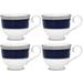 Noritake Odessa Cobalt Cups, 7-3/4 Oz. Bone China/Ceramic in Gray | 2.75 H x 3.5 W in | Wayfair 4922-402D