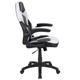 Inbox Zero Adjustabe Faux Leather Swiveling PC & Racing Game Chair Faux Leather in White | 24.75 W x 26.25 D in | Wayfair