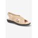 Wide Width Women's Claudia Sandal by Easy Street in Sand (Size 9 1/2 W)