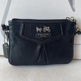 Coach Bags | Coach Solid Black Leather Small Wristlet | Color: Black | Size: Os