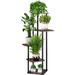 17 Stories Square Corner Plant Stand Wood/Manufactured Wood in Black/Brown | 41.85 H x 11.8 W x 11.8 D in | Wayfair