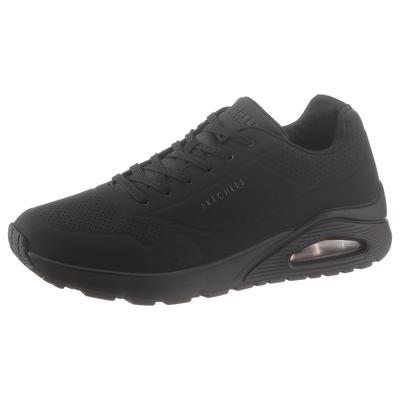 Sneaker SKECHERS "Uno - Stand on Air", Herren, Gr. 44, schwarz, Synthetik, sportlich, Schuhe, Freizeitschuh, Halbschuh, 