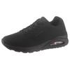 Sneaker SKECHERS "Uno - Stand on Air", Herren, Gr. 45, schwarz, Synthetik, sportlich, Schuhe, Freizeitschuh, Halbschuh, Schnürschuh mit extra Dämpfung