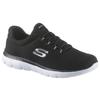 Slip-On Sneaker SKECHERS "Summits", Damen, Gr. 36, schwarz, Textil, Synthetik, sportlich, Schuhe, Slipper, Freizeitschuh, Komfortschuh mit gepolstertem Schaftrand