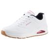 Sneaker SKECHERS "Uno - Stand on Air", Herren, Gr. 43, weiß (weiß, rot, blau), Synthetik, sportlich, Schuhe, Freizeitschuh, Halbschuh, Schnürschuh mit extra Dämpfung