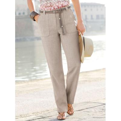 Palazzohose CASUAL LOOKS, Damen, Gr. 40, Normalgrößen, grau (stein), 100% Polyester, unifarben, lang, Hosen Image