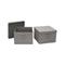 Household Essentials Storage Boxes Silver - Gray Canvas Square Lidded Storage Box