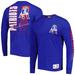 Men's Mitchell & Ness Royal New England Patriots Gridiron Classics Fashion Long Sleeve T-Shirt