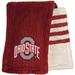 Ohio State Buckeyes Embossed Knit Sherpa Stripe Blanket