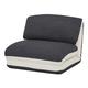 Mendler Schlafsessel HWC-E68, Schlafsofa Funktionssessel Klappsessel Relaxsessel, Stoff/Textil ~ creme/schwarz