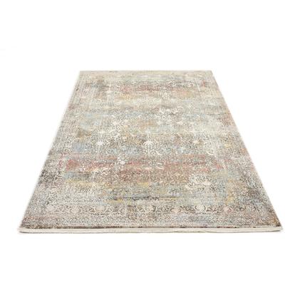 Teppich OCI DIE TEPPICHMARKE "BESTSELLER CAVA", bunt (multi), B:67cm H:8mm L:130cm, Kunstfaser, Viskose, Teppiche, Fransenteppich, Glanz Viskose, mit Fransen, Hoch Tief Struktur, Vintage, Wohnzimmer Image