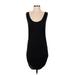 Cocktail Dress - Bodycon Scoop Neck Sleeveless: Black Solid Dresses - Women's Size 1