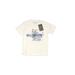 FLOW SOCIETY Short Sleeve T-Shirt: White Print Tops - Kids Boy's Size X-Small