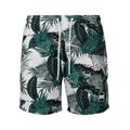 Badeshorts URBAN CLASSICS "Herren Pattern Swim Shorts" Gr. XXL, US-Größen, grün (palm leaves) Herren Badehosen Badeshorts