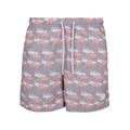 Badeshorts URBAN CLASSICS "Herren Pattern Swim Shorts" Gr. 4XL, US-Größen, pink (flamingo aop) Herren Badehosen Badeshorts