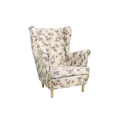 pemora Ohrensessel Seniorenessel Ruhesessel COMO Blumenstoff Rose Image