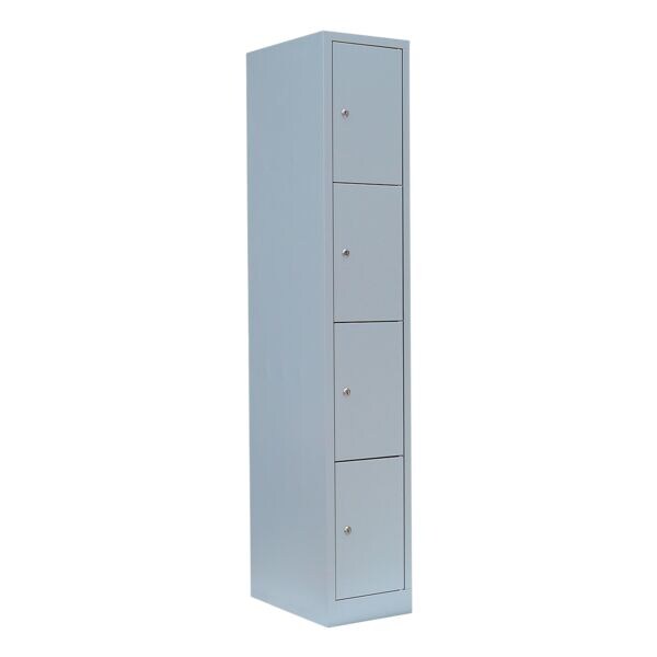 Lüllmann Schließfachschrank - 1 Abteil - 4 Fächer grau