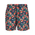 Badeshorts URBAN CLASSICS "Herren Pattern Swim Shorts" Gr. 4XL, US-Größen, schwarz (blk, tropical) Herren Badehosen Badeshorts