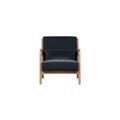 Fauteuil en velour antracite