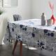 Nappe en coton enduit acrylique bleu 160x300 cm