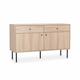 Buffet de rangement bois rainuré 2 portes