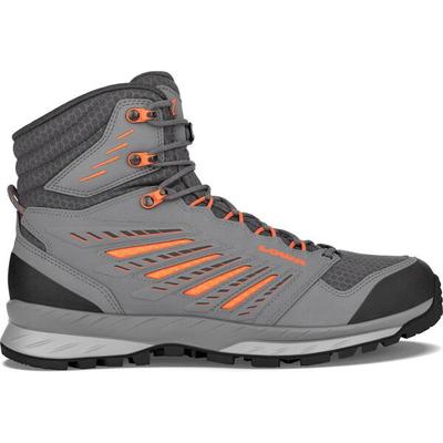 LOWA Herren Trekkingstiefel TREK EVO GTX MID, Größe 42 in GRAU/FLAME