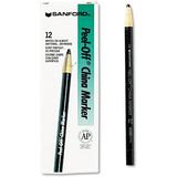 Sharpie Products - Sharpie - Peel-Off China Markers Black Dozen - Sold As 1 Dozen - Marks On Porous And Nonporous Materials. - Moisture- And Fade-Resistant. - Pull String And Peel Down To Fresh