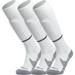 APTESOL Knee High Soccer Socks Team Sport Cushion Socks for Boys Girls Men Women [3-Pair White S]