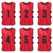Eccomum 6 PCS Adults Soccer Pinnies Quick Drying Football Team Jerseys Youth Sports Scrimmage Soccer Team Training Numbered Bibs Practice Sports Vest