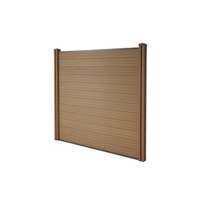 Mendler WPC-Sichtschutz Sarthe, Windschutz Zaun, WPC-Pfosten ~ Basiselement, 1,95m teak