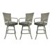 Set of 3 - Outdoor Indoor Extra Tall 34 Bar Stool - Erin on Beige Frame