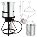 iTopRoad 30qt Outdoor Fryer Boil Pot Aluminum Turkey Fryer Propane 55000BTU