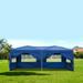 10 x 20 Gazebo Tents and Canopies Outdoor Tents and Canopy with 6 Sidewalls and 4 Windows Waterproof Beach Canopy with Carrying Bag Portable Wedding Camping Canopy Tents BBQ Shelter Q0316