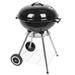 Small Charcoal Grill SEGMART Charcoal BBQ Grill Charcoal with 2 Wheels Outdoor BBQ Grill Charcoal with Ventilation & Metal Griddle 18 Dia x 23.6 H Grill Outdoor Cooking for Camp Yard Black H1215