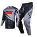 Willbros Motocross Dirt Bike Jersey and Pants Combo MX Offroad Breathable Summer Racewear Gear Set Gray Black Red (Jersey Adult M/Pants W32)