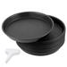 KINJOEK 15 PCS 12 Inch Plant Saucer Black Plastic Round Plant Drip Tray Flower Pot Saucers with White Plant Labels